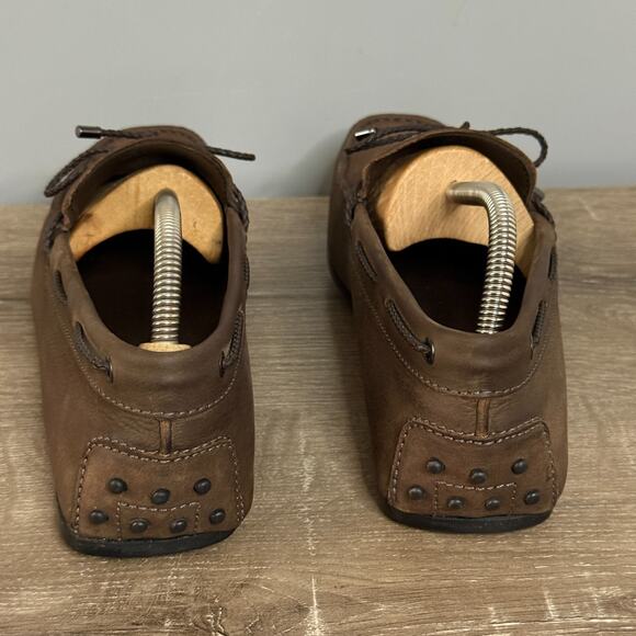 Tods Gommino Driving Loafers Brown Leather Mens 9 D Suede Moccasins Italy main image 15